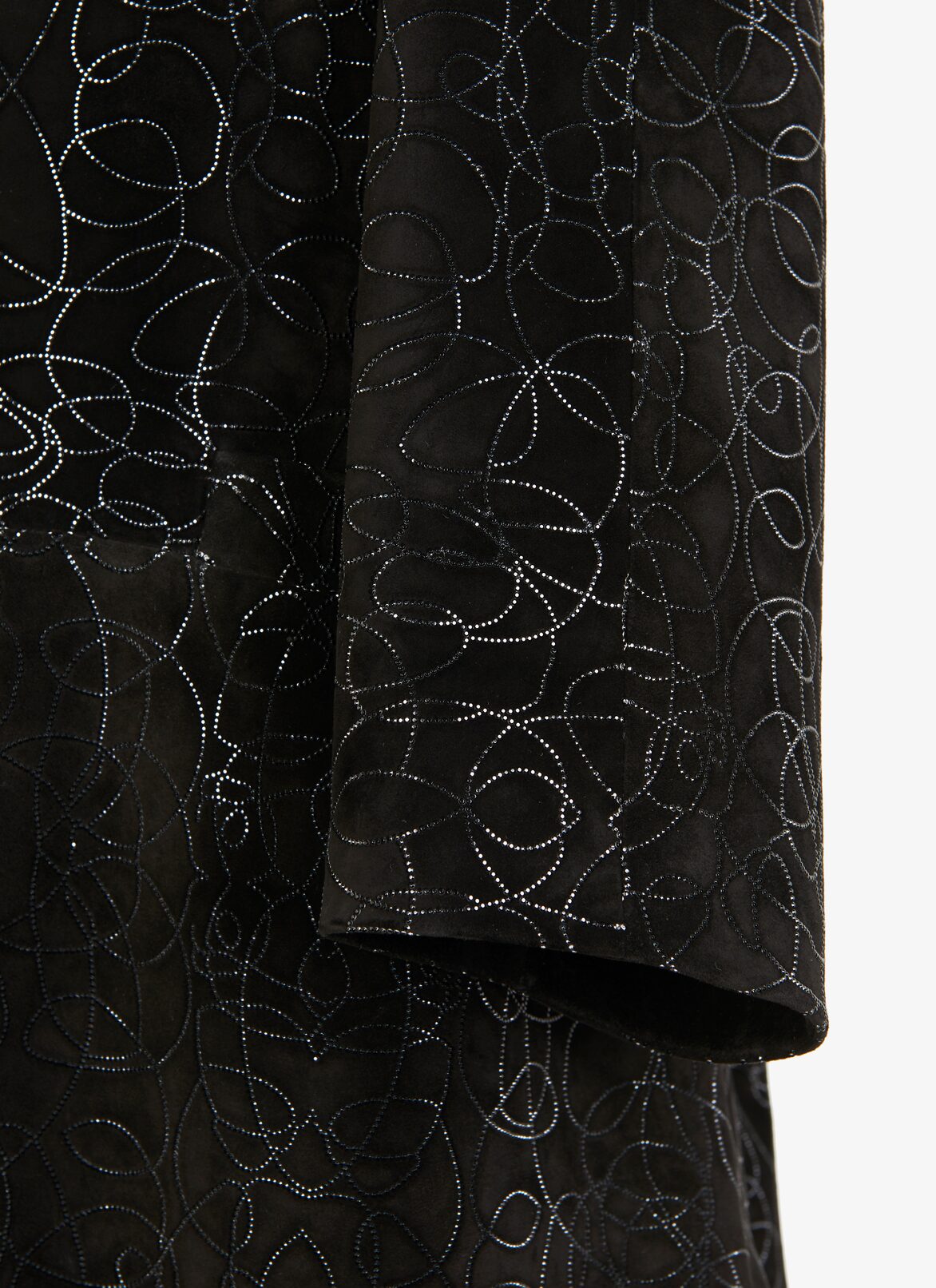 COAT VEAU VELOURS RAINBOW BLACK/SHINY BLACK ALAÏA BLACK/SHINY BLACK COAT VEAU VELOURS RAINBOW BLACK/SHINY BLACK